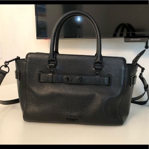 Coach black leather satchel